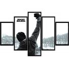 Painel De Quadro Decorativo Mosaico 5 Peças Rocky Balboa Mdf Painel De Quadro Decorativo Mosaico 5 Peças Rocky Balboa Mdf