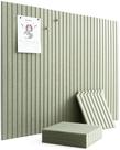 Painel de recados VIVELDA 48" x 36" em feltro, 12 unidades, verde sálvia