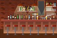 Painel de Tecido Sublimado Balcão de Bar Pub Boteco Painel de Tecido Sublimado Balcão de Bar Pub Boteco