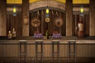 Painel de Tecido Sublimado Bar Rustico Madeira Velho Oeste Barril