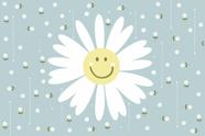 Painel de Tecido Sublimado Margaridas Feliz Cores Candy