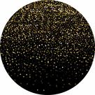 Painel De Tecido Sublimado Redondo Chuva De Glitter Dourado C/Elástico