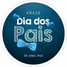 Painel de Tecido Sublimado Redondo Feliz Dia dos Pais Te Amo Pai Fundo Azul c/ Elástico 1,5x1,5m Painel de Tecido Sublimado Redondo Feliz Dia dos Pais Te Amo Pai Fundo Azul c/ Elástico 1,5x1,5m