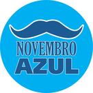 Painel de Tecido Sublimado Redondo Novembro Azul Bigode c/ Elástico