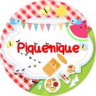 Painel de Tecido Sublimado Redondo Piquenique Formiguinhas c/ Elástico