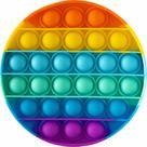 Painel de Tecido Sublimado Redondo Pop it Fidget Toy Círculo Arco Íris c/ Elástico