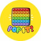 Painel de Tecido Sublimado Redondo Pop It Fidget Toys Anti Stress Sensorial Cartoon c/ Elástico