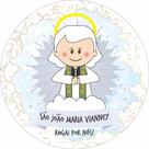 Painel de Tecido Sublimado Redondo Santinhos Católicos São João Maria Vianney c/ Elástico Painel de Tecido Sublimado Redondo Santinhos Católicos São João Maria Vianney c/ Elástico