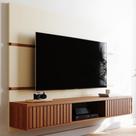 Painel de TV Até 65 Pol. Luna Babus - Off White / Cinamomo Ripado Painel de TV Até 65 Pol. Luna Babus - Off White / Cinamomo Ripado