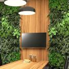 Painel de TV Sala de Reunião 195cm x 90cm Freijó F5 Office