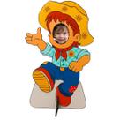 Painel Decoração Festa São João Junina Caipira Quermesse 3D MDF Rosto Vazado Cenário Infantil Criança