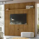 Painel Decorativo 245cm Hirta Frisado MDP até 75 Cumaru G97 - Gran Belo