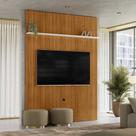 Painel Decorativo 245cm Sanson Frisado MDP até 65 Cinamomo/OffWhite G97 - Gran Belo