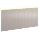 Painel Decorativo Farm 225x109x37 cm Cinza com Led - Matic