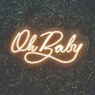 Painel decorativo - neon led - oh baby
