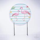 Painel Decorativo para Festa 1,50x1,50 metros Vesti Fácil com Elástico Flamingos - Fera Print