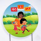 Painel Decorativo para Festa 1,80x1,80 metros Vesti Fácil com Elástico 3 Palavrinhas - Fera Print