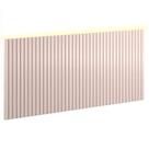 Painel Decorativo Ripado 230x109x49 cm Rose com Led - Matic