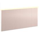 Painel Decorativo Ripado 230x109x49 cm Rose com Led - Matic