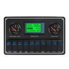 Painel elétrico 10 interrupitores led 12v 24v com medidores