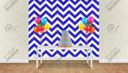 Painel em Jacquard Estampado Chevron Azul Royal Painel em Jacquard Estampado Chevron Azul Royal