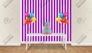 Painel em Jacquard Estampado Listrado Roxo Painel em Jacquard Estampado Listrado Roxo