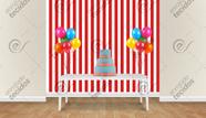 Painel em Jacquard Estampado Listrado Vermelho Painel em Jacquard Estampado Listrado Vermelho