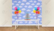 Painel em Jacquard Estampado Nuvem Painel em Jacquard Estampado Nuvem