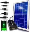 Painel Energia Solar Placa Carregador Portátil Usb Celular Cor Preto