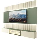 Painel Estante Home Suspenso Gelius Soberano Reflecta para TV de até 85 com LED largura de 230 cm OFF White Verde Floresta Painel Estante Home Suspenso Gelius Soberano Reflecta para TV de até 85 com LED largura de 230 cm OFF White Verde Floresta