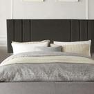 Painel Estofada Grécia 100cm Solteiro Para Cama Box Quarto Linho Marrom - Gat Magazine