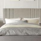 Painel Estofada Grécia 140cm Casal Para Cama Box Quarto Linho Bege - Gat Magazine
