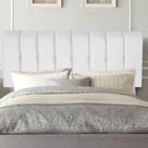 Painel Estofada Kiara 100cm Solteiro Box Quarto material sintético Branco - Gat Magazine