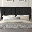 Painel Estofada Kiara 195cm King Size Box Quarto Suede Preto - Gat Magazine