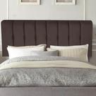 Painel Estofada Kiara 90cm Solteiro Box Quarto material sintético Marrom - Ahazzo Móveis