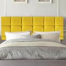 Painel Estofado Luxo Espanha 90cm Solteiro Para Cama Box Suede Amarelo - Gat Magazine