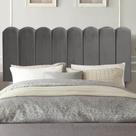 Painel Estofado Luxo Nuvem Alanis 140cm Casal Para Cama Box material sintético Cinza - Gat Magazine Painel Estofado Luxo Nuvem Alanis 140cm Casal Para Cama Box material sintético Cinza - Gat Magazine