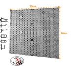 Painel Expositor De Ferramentas Modular 59cm x 52cm Em Plástico Perfurado Com 24 Ganchos Parede Cinza - AMZ Painel Expositor De Ferramentas Modular 59cm x 52cm Em Plástico Perfurado Com 24 Ganchos Parede Cinza - AMZ