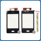 Painel externo de lentes de vidro com sensor digitalizador de tela de toque para Nokia Asha 501 N501