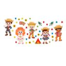 Painel Festa Junina Grande de Parede Kit com 41 Enfeites em EVA de São João