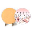Painel Festa Redondo C/ Elástico Veste Fácil 50cm Dia das Mães + Suporte MDF MAE057-50