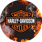 Painel Festa Redondo Harley Davidson mod 4 3d 1,50 Diam