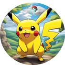 Painel Festa Redondo Pikachu Mod.1, 3d Sublimado 1,50 Dia
