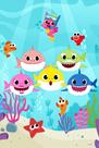Painel Festa Retangular Para Casado 1,5x2,2m Baby Shark 3