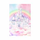 Painel Festa Vertical em Tecido Casadinho Castelo de Princesa Arco Íris nas Nuvens Aquarela Painel Festa Vertical em Tecido Casadinho Castelo de Princesa Arco Íris nas Nuvens Aquarela