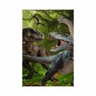 Painel Festa Vertical em Tecido Casadinho Dinossauros Selva