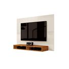 Painel Fox 1.20m Para TV Até 43 Polegadas Cor Off White com Cedro
