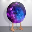 Painel Galaxia Planetas Capa Grande e Mini Redondoda Estampa Sublimada Festa Divertida