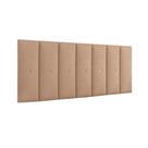 Painel Greta Pro 140cm Casal para Quarto Suspenso Cappuccino
