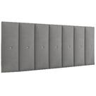 Painel Greta Pro 140cm Casal para Quarto Suspenso Cinza